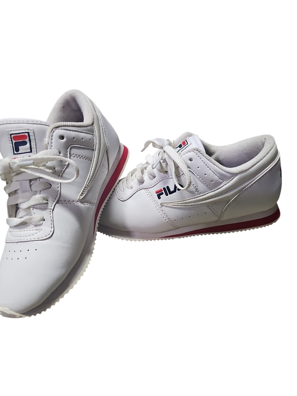 Women's FILA Machu Low Top Sneaker - White Red Navy